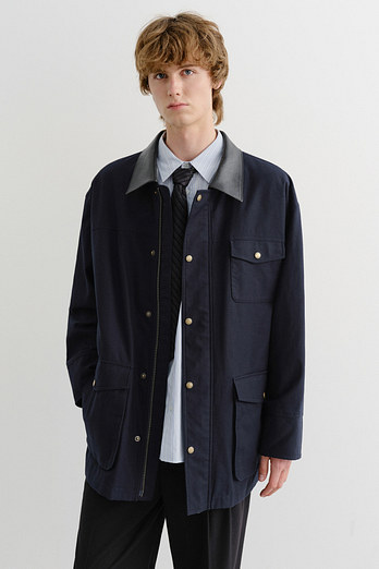 DUNST UNISEX VINTAGE HALF WORK JACKET DARK NAVY_M_UDJU5C110N3 | 신세계V