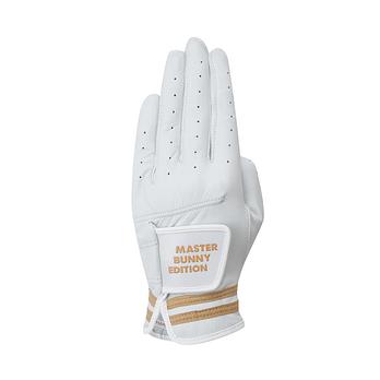 MASTER BUNNY EDITION 공용 배색 로고 벨크로 한손 양피 장갑 431D1GV101_WH | 신세계V