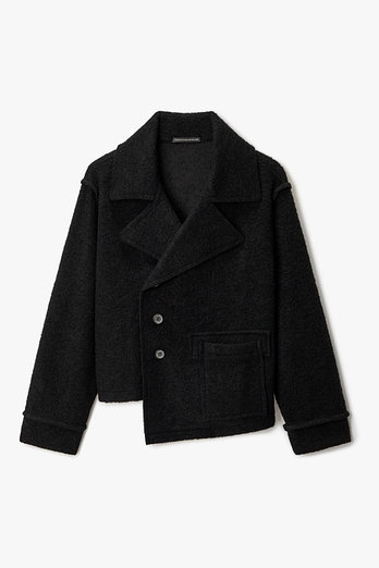 Yohji Yamamoto [Y's]울 블렌드 어시메트릭 헴 자켓 | 신세계V
