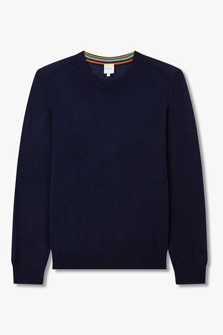 PAUL SMITH 남성 스트라이프 넥 울 스웨터 | 신세계V