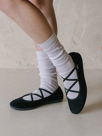 VICTORIA SHOES 빅토리아슈즈 오다 엑스 스트랩 발레리나 (1049923-NEGRO) | 신세계V
