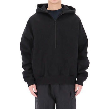 FEAR OF GOD [명품] 26SS 피어오브갓 에센셜 프로퍼티 라운지 하프 집업 후드티 192SP266911F BLACK 50770047 | 신세계V