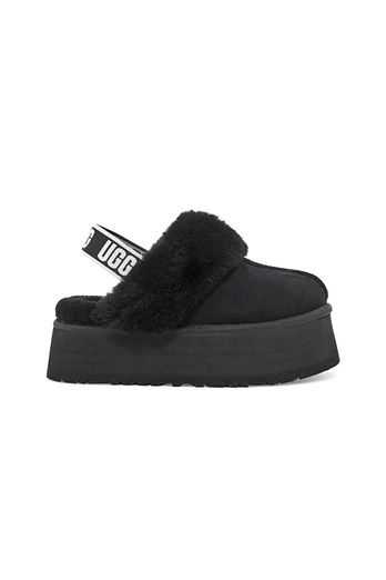 UGG [WOMEN] 스웨이드 양모 스트랩 플랫폼 슬리퍼 (펀케트) | 신세계V