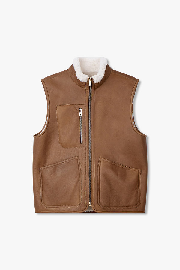 PAUL SMITH(폴스미스) 하이넥 멀티 포켓 레더 베스트 | 신세계V