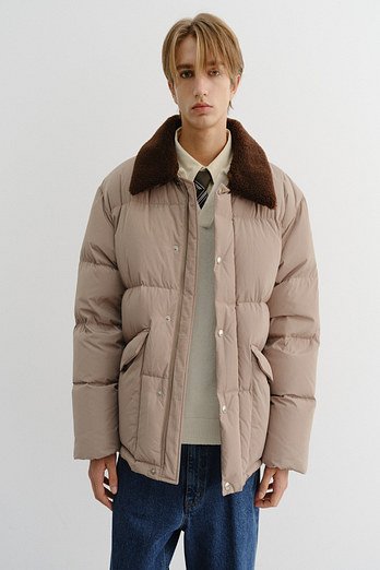 DUNST UNISEX COLLARED GOOSE DOWN JACKET BEIGE_M_UDJU5D130I2 | 신세계V