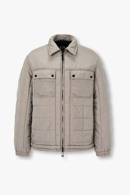 ARMANI EXCHANGE 남성 나일론 스퀘어 퀼팅 블루종 | 신세계V