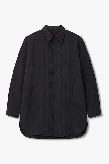 Yohji Yamamoto [HOMME]웨더 탭 패디드 실크 셔츠 | 신세계V