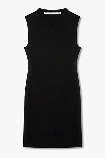 ALEXANDERWANG 디보싱 로고 리브드 탱크 드레스 | 신세계V