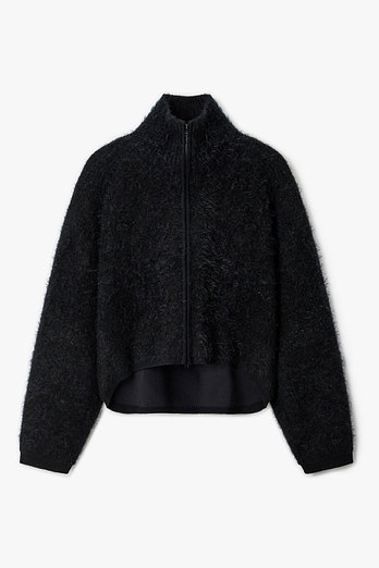 Yohji Yamamoto [Y's]헤어리 하이넥 집업 가디건 | 신세계V