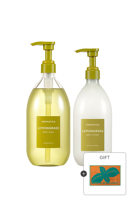 AROMATICA [대용량] 레몬그라스 바디워시 1L & 바디로션 750ML 세트 | 신세계V