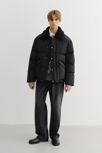 DUNST UNISEX COLLARED GOOSE DOWN JACKET BLACK_M_UDJU5D130BK | 신세계V