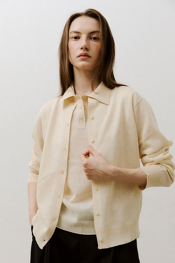 VIS A VIS C/P POLO SHIRT KNIT (IVORY) | 신세계V