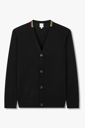 PAUL SMITH 남성 브이넥 버튼업 울 니트 가디건 | 신세계V
