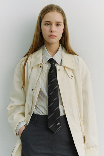 DUNST STRIPED TIE CHARCOAL GREY_UDNE6E101CG | 신세계V