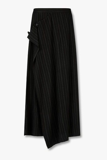 Yohji Yamamoto [Y's]스트라이프 패턴 레이온 스커트 | 신세계V