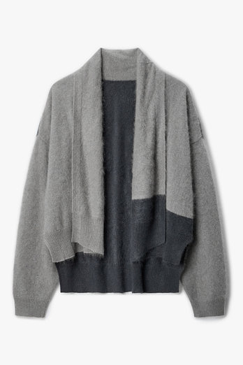 Yohji Yamamoto [Y's]바이컬러 캐시미어 가디건 | 신세계V