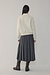 울 블렌드 플리츠 롱 스커트