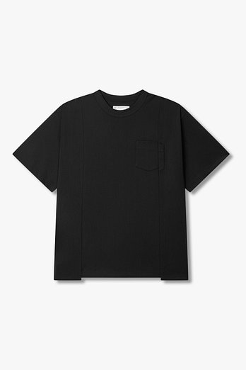 SACAI 남성 코튼 저지 티셔츠(블랙) | 신세계V
