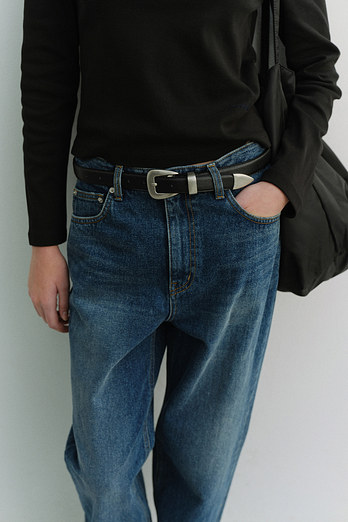 DUNST MODERN WESTERN BELT BLACK_UDBE6E208BK | 신세계V