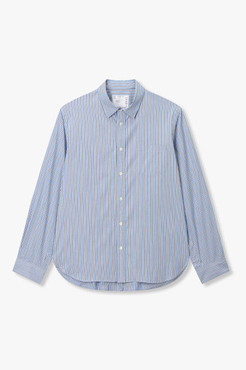 SACAI 남성 스트라이프 포플린 셔츠(블루) | 신세계V