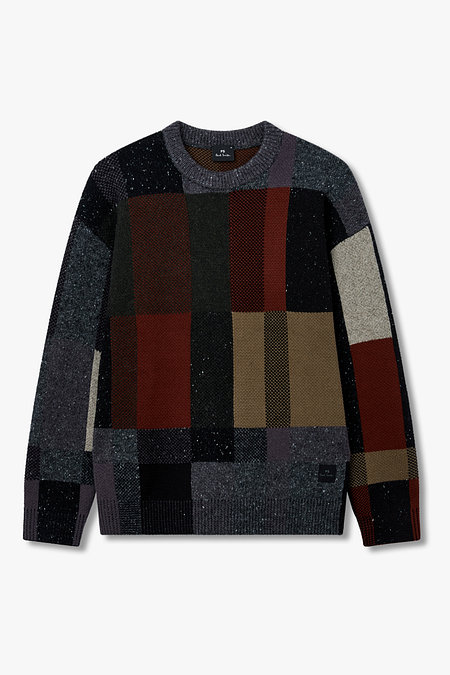 PAUL SMITH [PS PAUL SMITH] 울 블렌드 컬러 블록 스웨터 | 신세계V