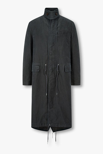 SACAI 남성 스웨이디드 코튼 코트 | 신세계V