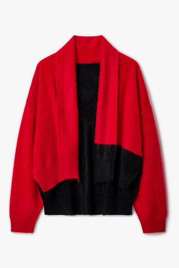 Yohji Yamamoto [Y's]바이컬러 캐시미어 가디건 | 신세계V