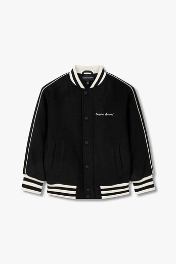 EMPORIO ARMANI JUNIOR [남아] 자수 로고 스냅 버튼 블루종 | 신세계V