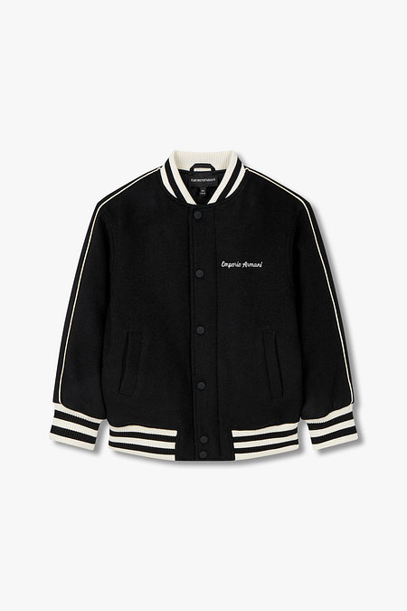 EMPORIO ARMANI JUNIOR [남아] 자수 로고 스냅 버튼 블루종 | 신세계V