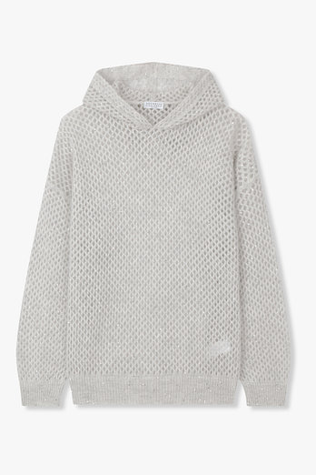BRUNELLO CUCINELLI 여성 다즐링 메쉬 후디드 니트 | 신세계V