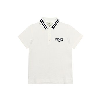 FENDI 펜디 JMI464 7AJ F0TU9 로고 폴로 아동 반팔티 (성인착용가능) | 신세계V