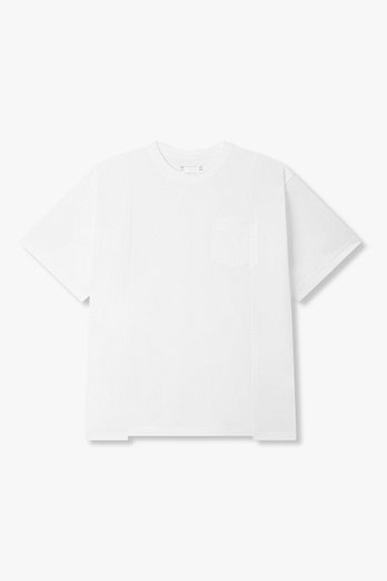 SACAI 남성 코튼 저지 티셔츠(화이트) | 신세계V