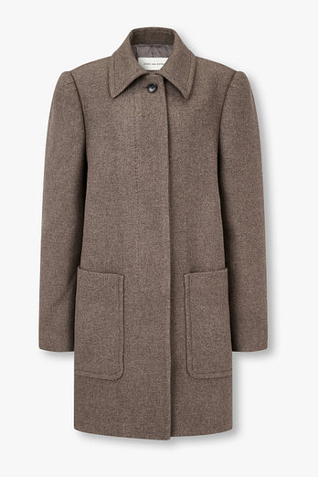 DRIES VAN NOTEN 울 블렌드 컷아웃 디테일 코트 | 신세계V