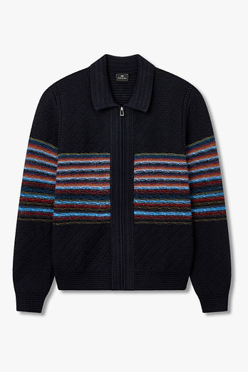 PAUL SMITH [PS PAUL SMITH] 스트라이프 지퍼 가디건 | 신세계V
