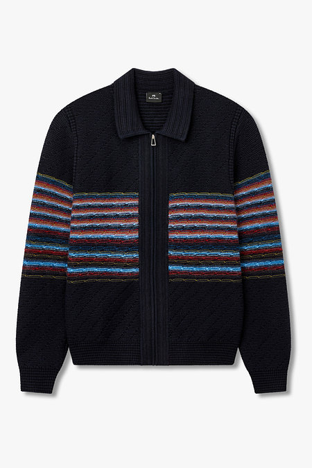 PAUL SMITH [PS PAUL SMITH] 스트라이프 지퍼 가디건 | 신세계V