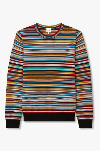 PAUL SMITH 남성 스트라이프 패턴 울 스웨터 | 신세계V