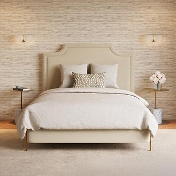 MATERASSO 솔라 패브릭침대 스틸형 다릿발 Q (퀸), 버베나 매트포함, 미디움하드타입 | 신세계V