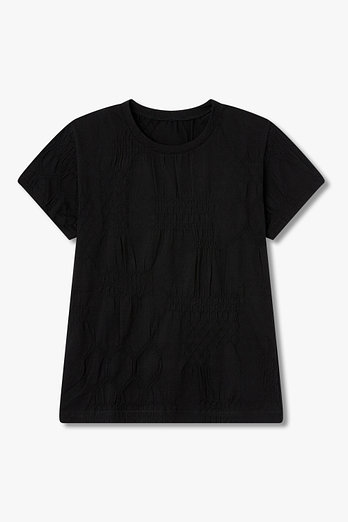 Yohji Yamamoto [Y's]스트레치 숏 슬리브 크루넥 티셔츠(블랙) | 신세계V
