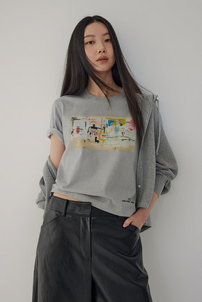 VOICE OF VOICES(보브) [BASQUIAT] 워터 다이 티셔츠 | 신세계V