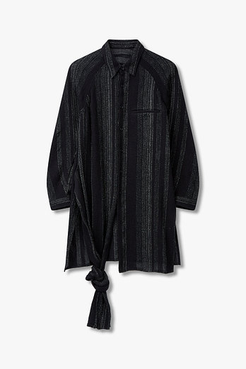Yohji Yamamoto [HOMME] 스트라이프 우븐 래글런 셔츠 | 신세계V