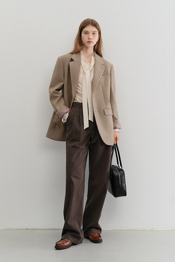 DUNST UNISEX VINTAGE TAILORED WOOL BLAZER OATMEAL_UDJA5C101I1 | 신세계V