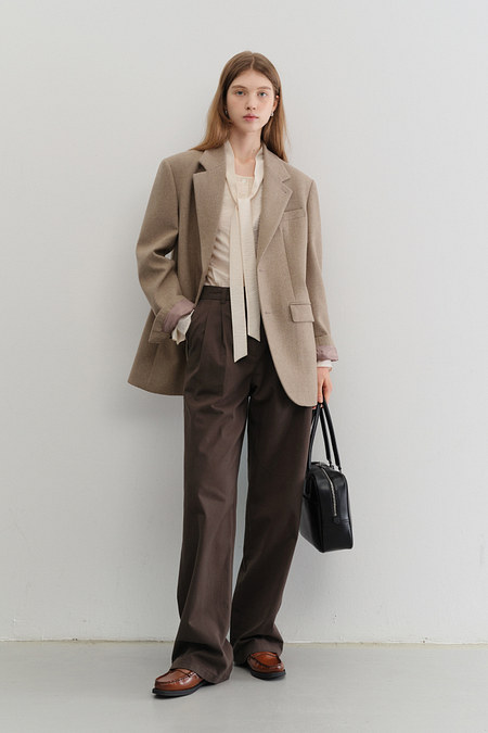 DUNST UNISEX VINTAGE TAILORED WOOL BLAZER OATMEAL_UDJA5C101I1 | 신세계V