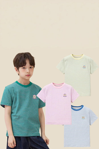 BEANPOLE KIDS [시즌오프30%][BEANPOLE KIDS] 26SS [Essential] 달이 포인트 멀티 스트라이프 티셔츠 (4종 택1) | 신세계V