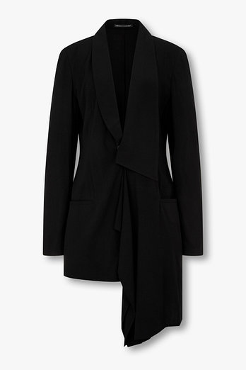 Yohji Yamamoto [FEMME]개버딘 언밸런스 싱글 자켓 | 신세계V