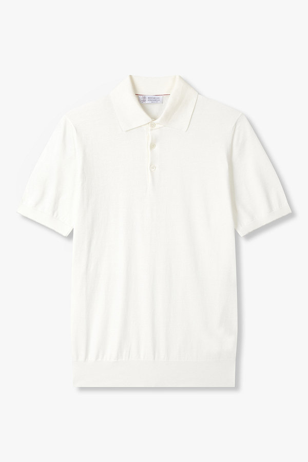 BRUNELLO CUCINELLI(브루넬로 쿠치넬리) 남성 소프트 코튼 니트 폴로 | 신세계V