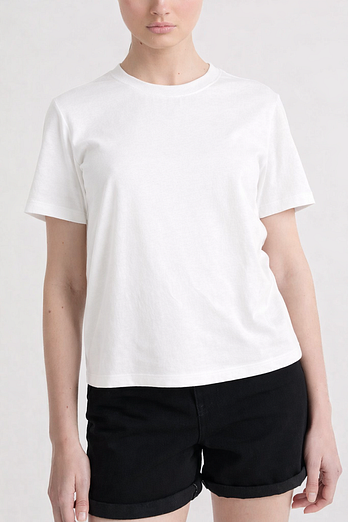 YVES SALOMON [공식] 이브살로몬 화이트 코튼 티셔츠 | 신세계V