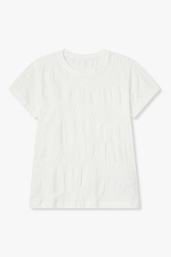 Yohji Yamamoto [Y's]스트레치 숏 슬리브 크루넥 티셔츠(화이트) | 신세계V