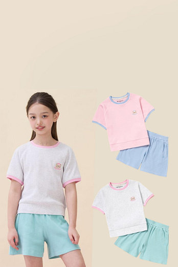 BEANPOLE KIDS [시즌오프30%][BEANPOLE KIDS] 26SS 여아 달이 포인트 와플 상하 세트 (2종 택1) | 신세계V