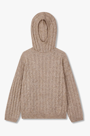 BRUNELLO CUCINELLI 여성 케이블 롱 슬리브 니트 풀오버 | 신세계V