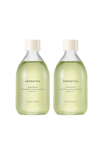 AROMATICA [2개 세트] 어웨이크닝 바디오일 페퍼민트&유칼립투스 100ML | 신세계V